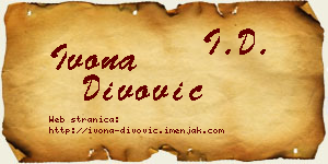 Ivona Divović vizit kartica